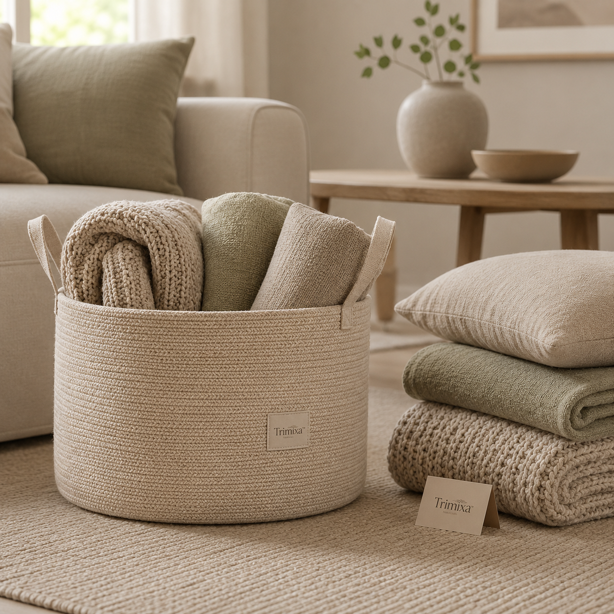 Trimixa™ BlanketNest Fabric Basket